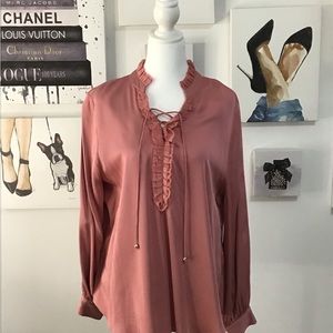 Beautiful Chicos- Size (2) 12-14 Mauve blouse